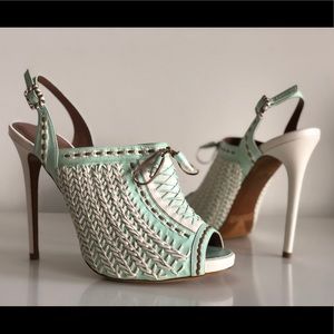 TABITHA SIMMONS SLINGBACK HIGH HEEL SANDALS 8